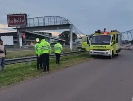 Chaco: camionero oriundo de Corrientes murió tras chocar un puente peatonal sobre ruta 16